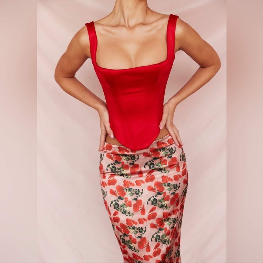 House of CB Red Corset Top